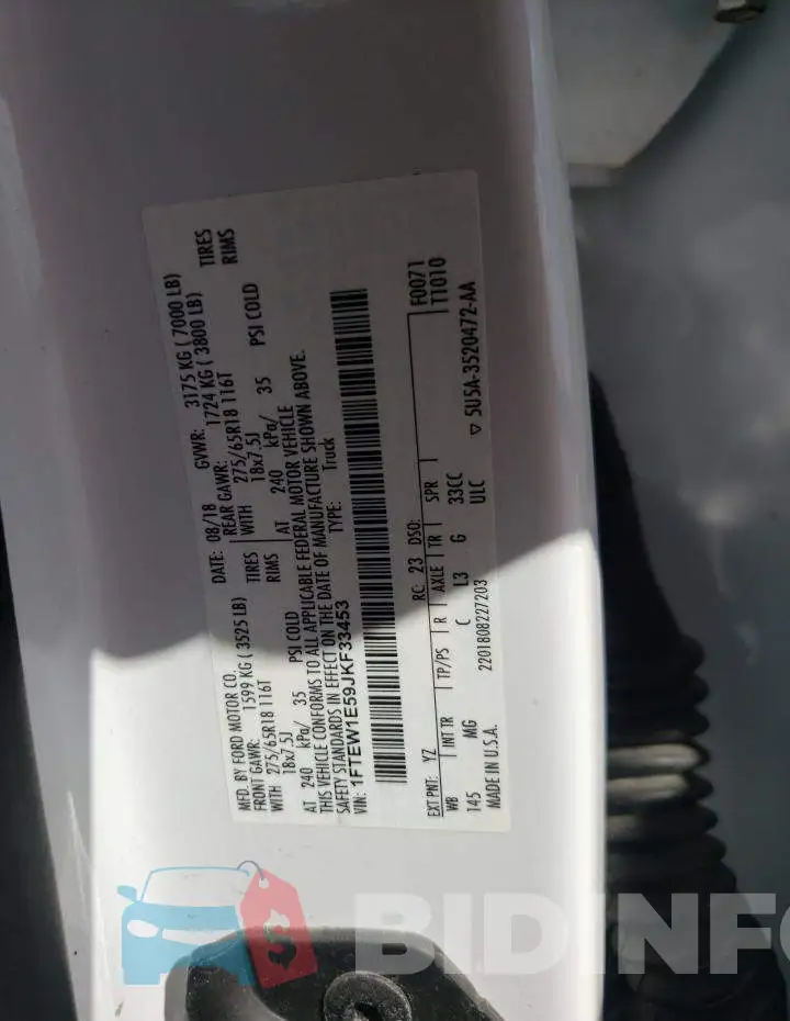1FTEW1E59JKF33453 Photo# 12