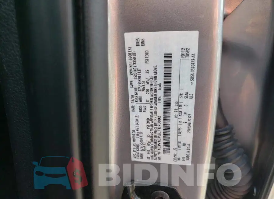 1FTEW1EP2LFB73892 Photo# 12
