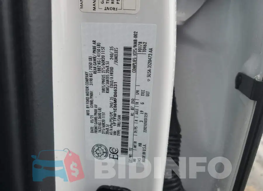 1FTFW1E86MFB66331 Photo# 12