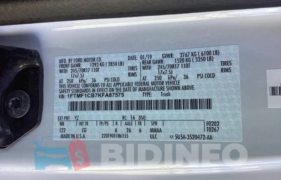 1FTMF1CB7KFA87575 Photo# 10