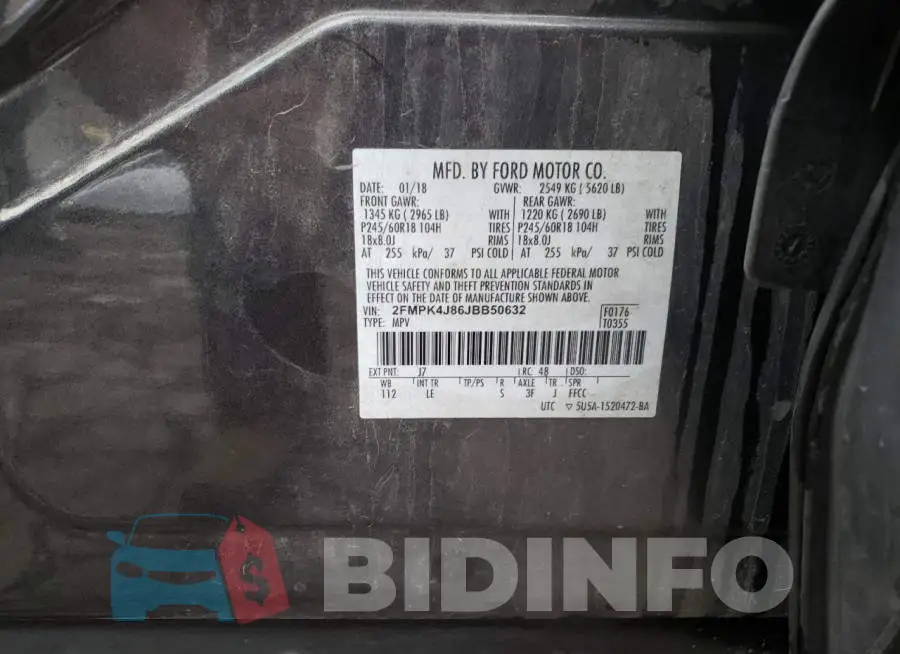 2FMPK4J86JBB50632 Photo# 14