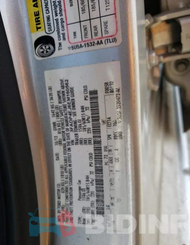 3FADP4EJ6EM160562 Photo# 12
