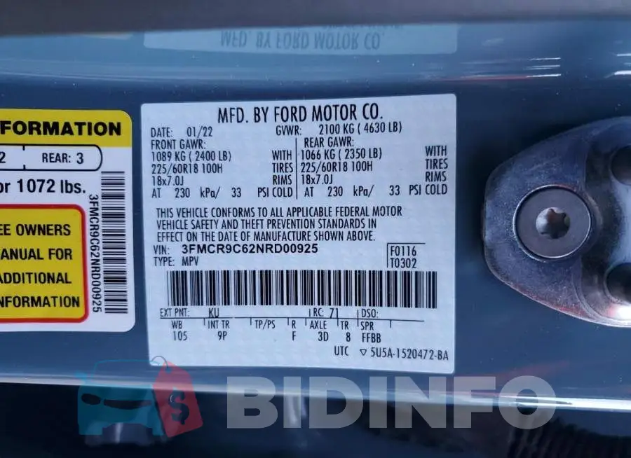 3FMCR9C62NRD00925 Photo# 12