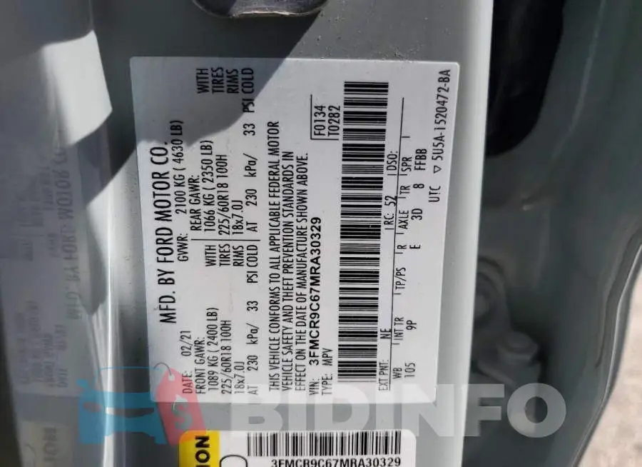 3FMCR9C67MRA30329 Photo# 13