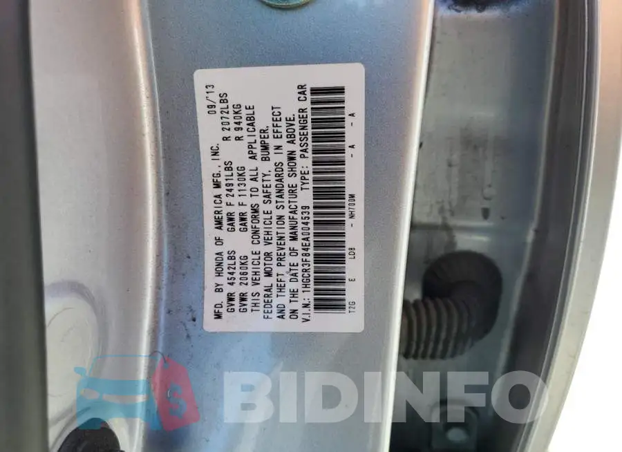 1HGCR3F84EA004539 Photo# 12