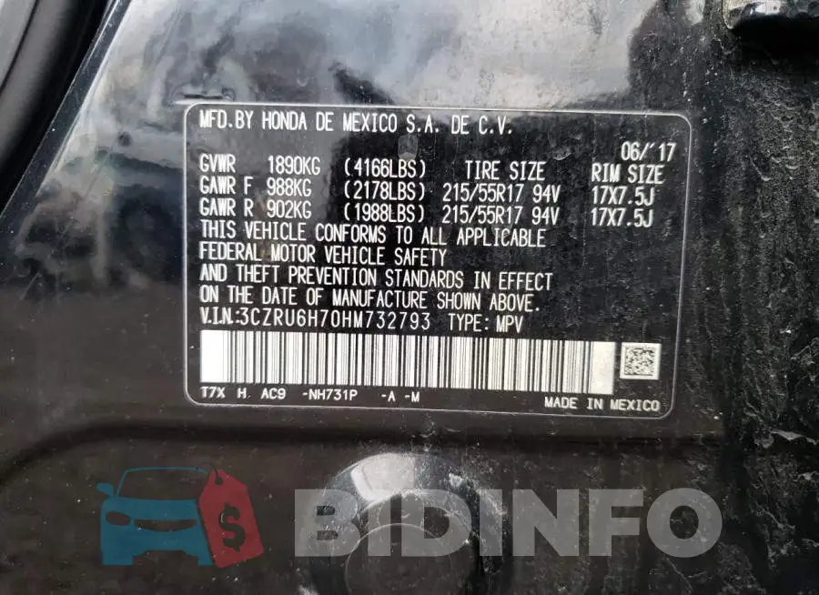 3CZRU6H70HM732793 Photo# 14