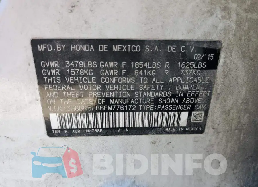 3HGGK5H86FM776172 Photo# 12