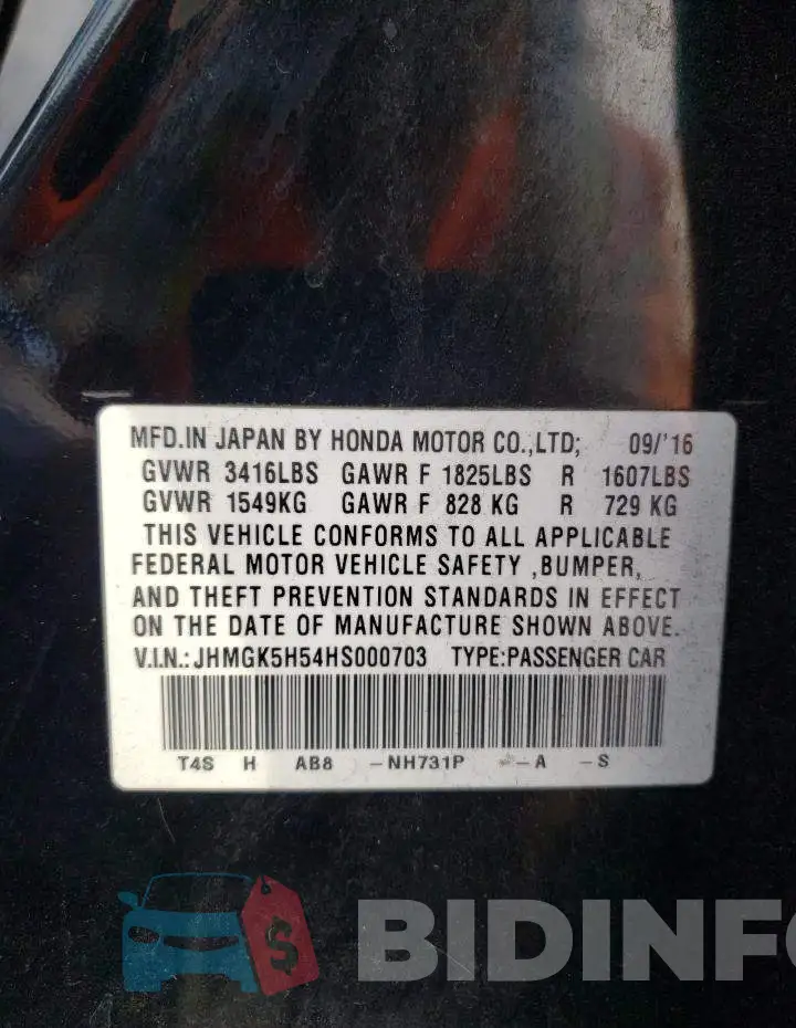JHMGK5H54HS000703 Photo# 13