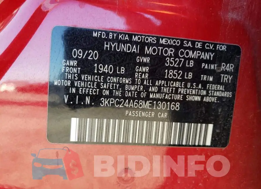3KPC24A68ME130168 Photo# 12