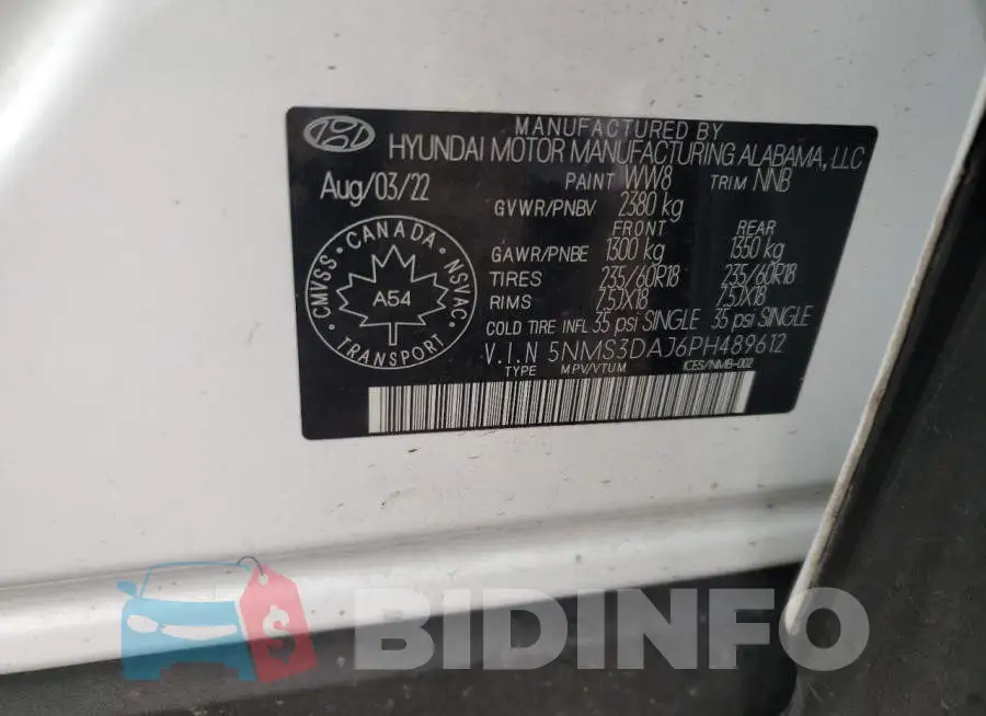 5NMS3DAJ6PH489612 Photo# 14