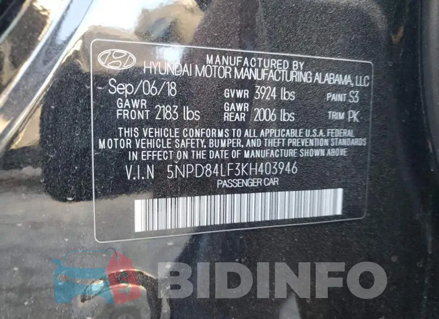5NPD84LF3KH403946 Photo# 13