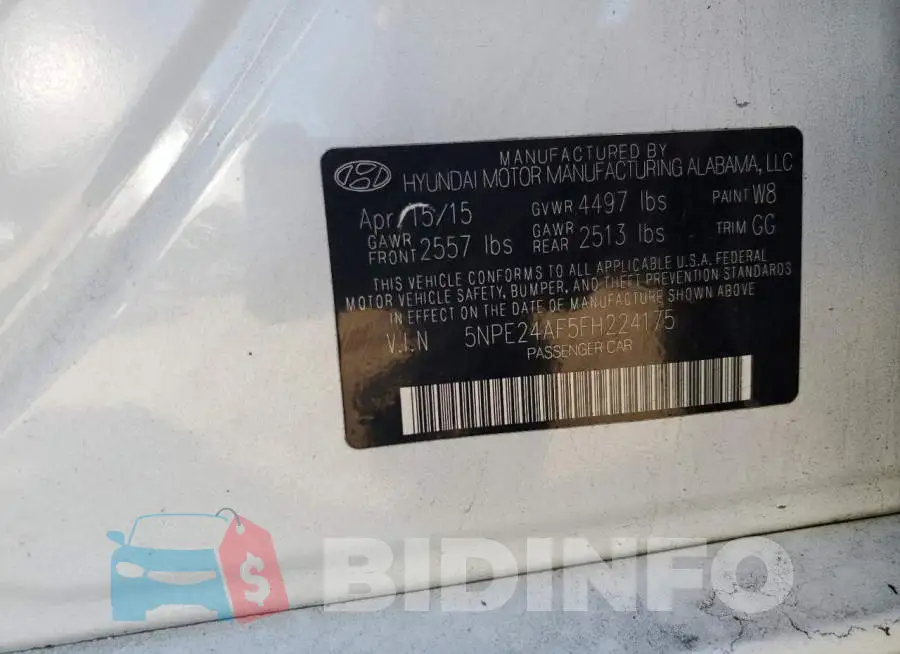 5NPE24AF5FH224175 Photo# 12