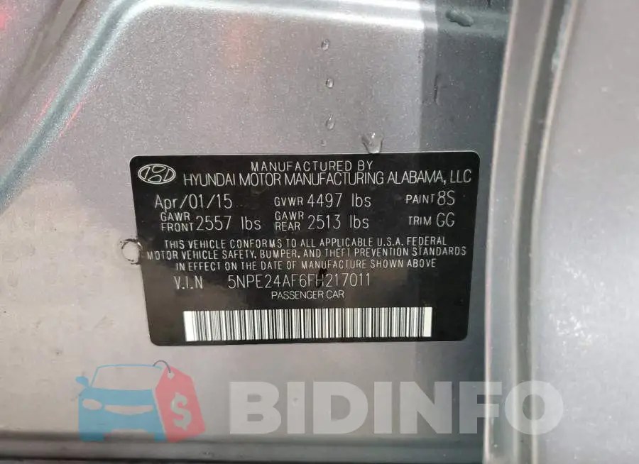 5NPE24AF6FH217011 Photo# 12
