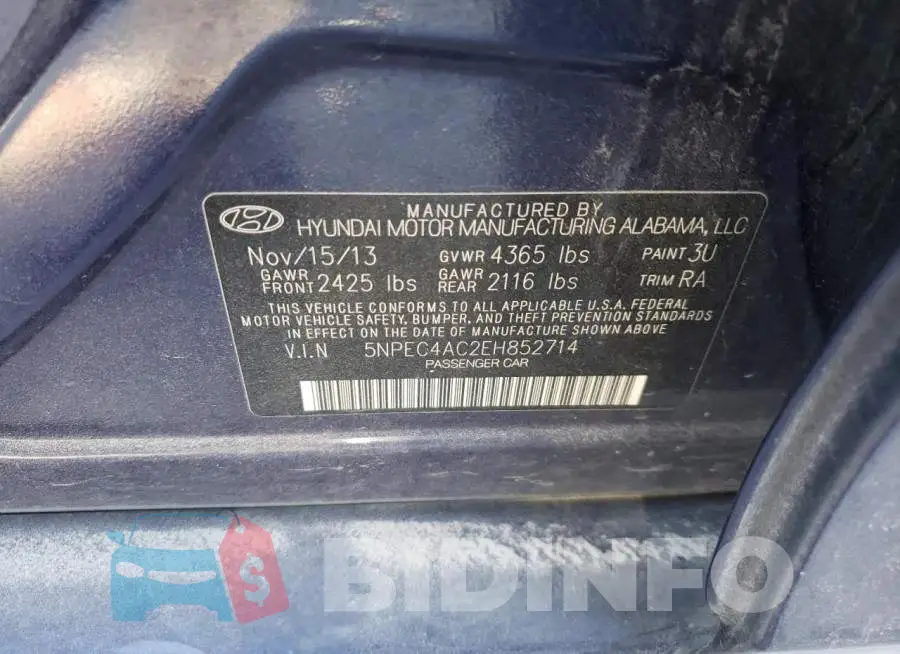 5NPEC4AC2EH852714 Photo# 12