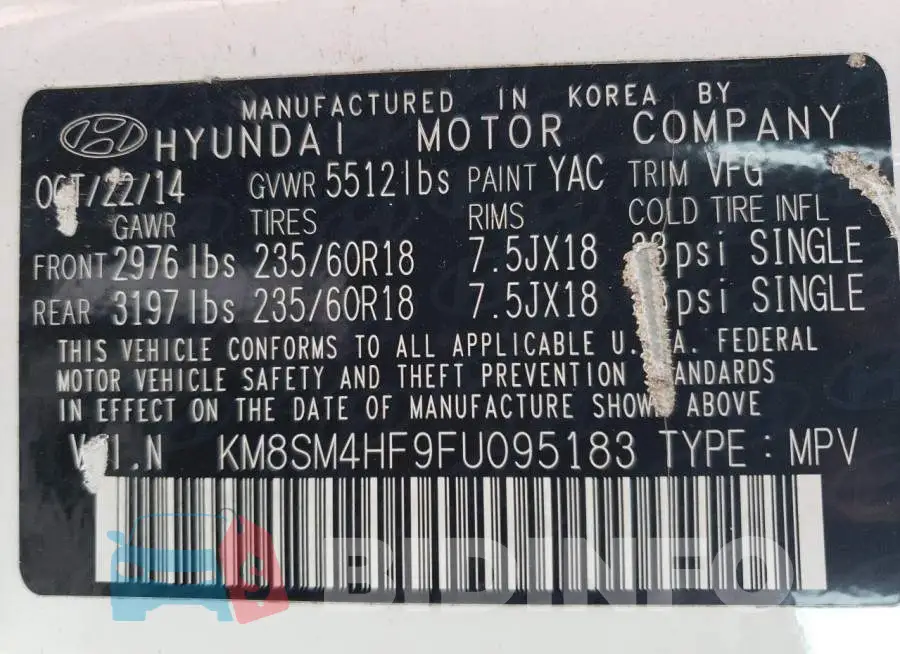 KM8SM4HF9FU095183 Photo# 13