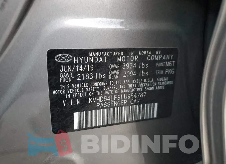 KMHD84LF9LU954787 Photo# 12