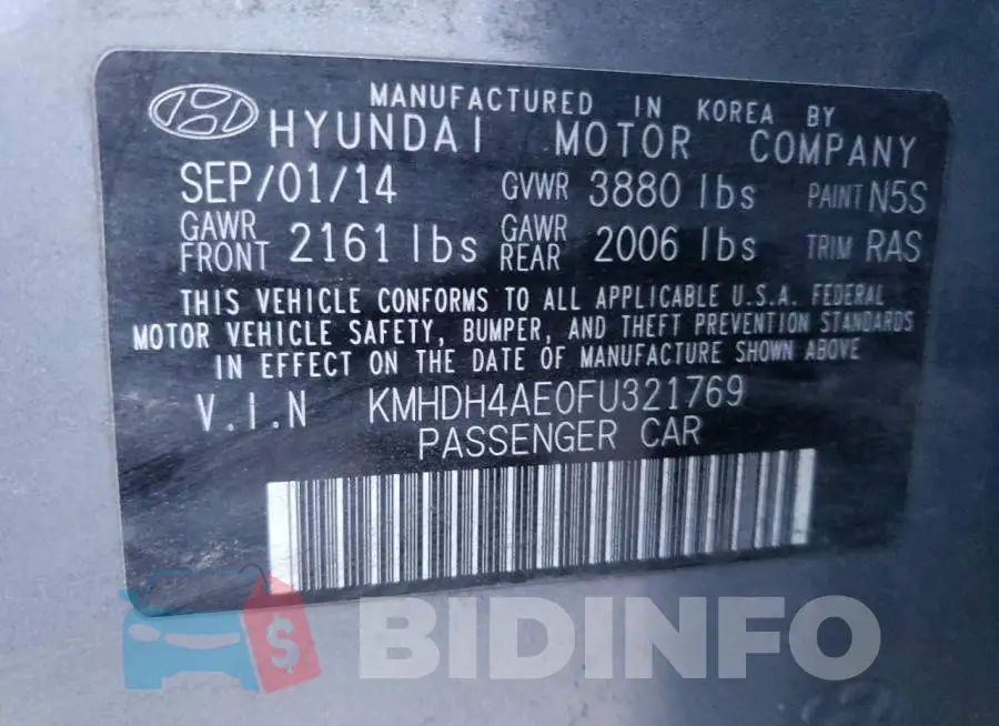 KMHDH4AE0FU321769 Photo# 12