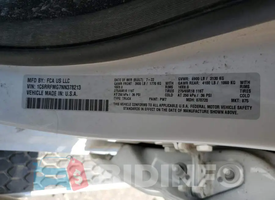 1C6RRFMG7NN378213 Photo# 13