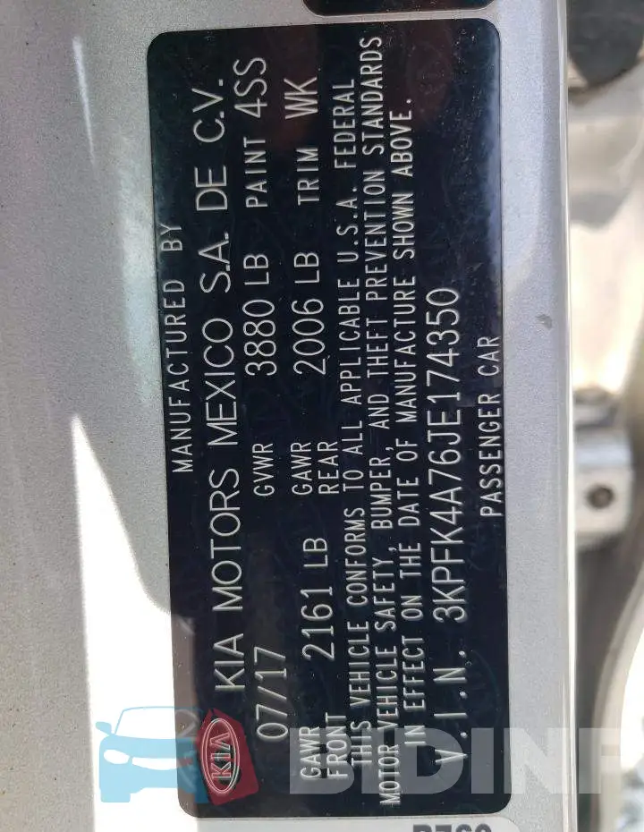 3KPFK4A76JE174350 Photo# 12