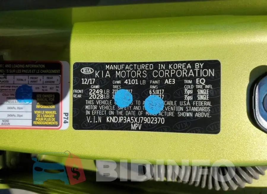 KNDJP3A5XJ7902370 Photo# 13