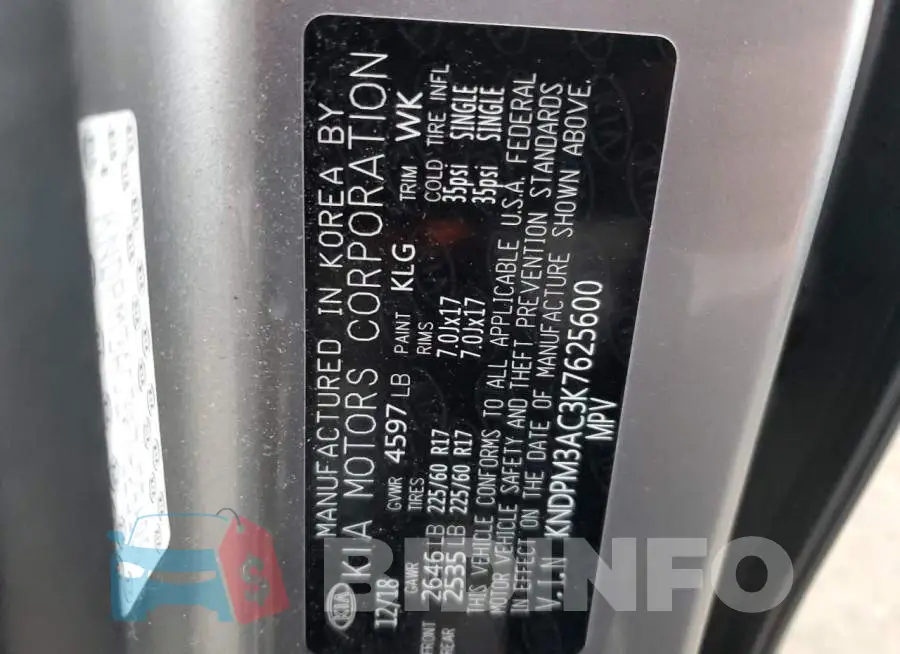 KNDPM3AC3K7625600 Photo# 12