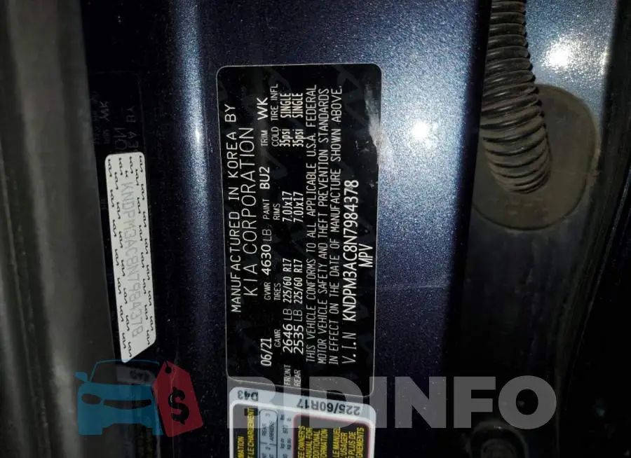 KNDPM3AC8N7984378 Photo# 14