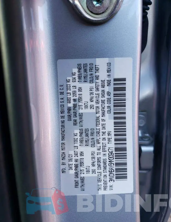 3MVDMBAY5MM309471 Photo# 12