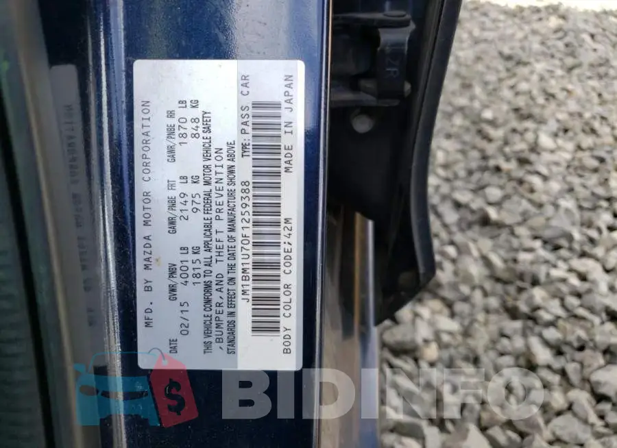JM1BM1U70F1259388 Photo# 12