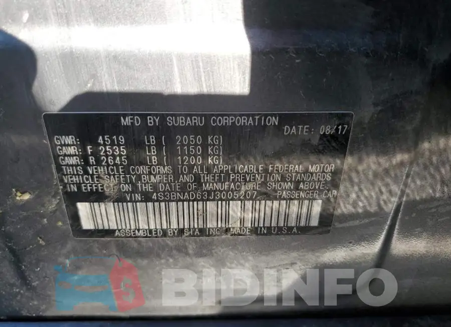 4S3BNAD63J3005207 Photo# 12