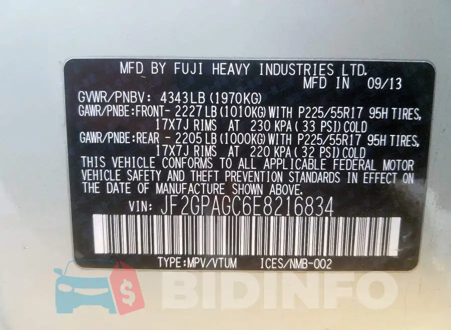 JF2GPAGC6E8216834 Photo# 10