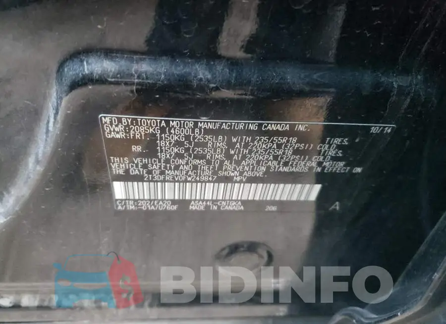 2T3DFREV0FW249847 Photo# 12