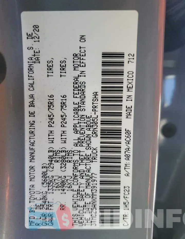 3TMCZ5ANXMM391977 Photo# 12