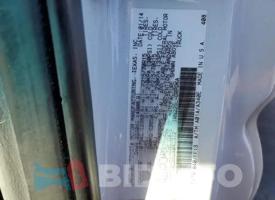 5TFTX4CN5EX041312 Photo# 13