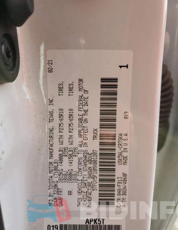 5TFUY5F18MX001207 Photo# 12