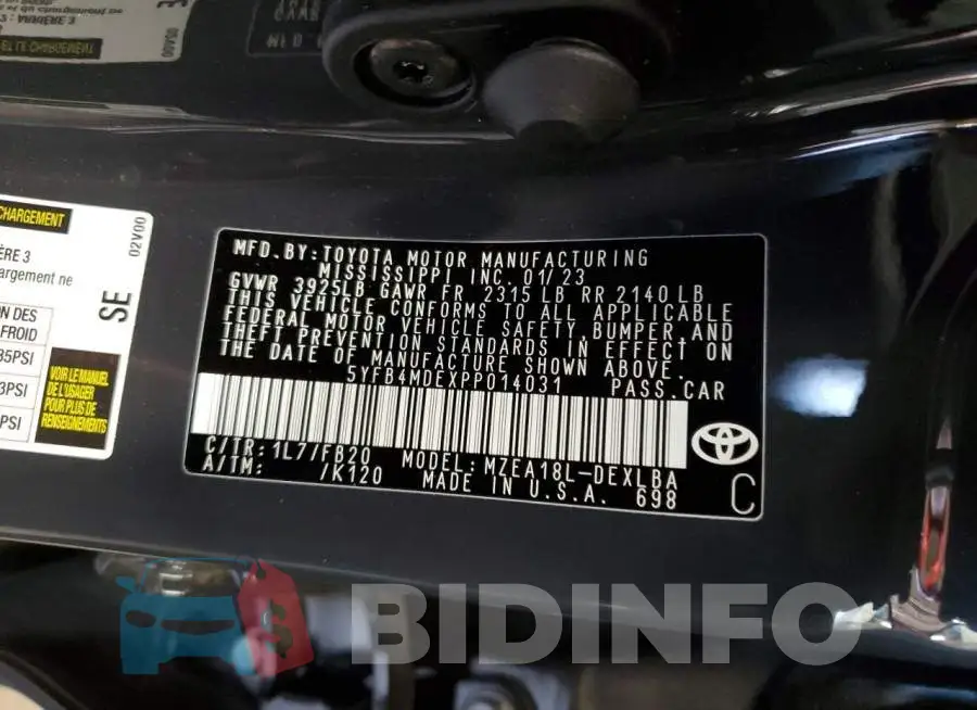 5YFB4MDEXPP014031 Photo# 12