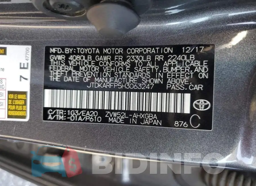 JTDKARFP5H3063247 Photo# 12