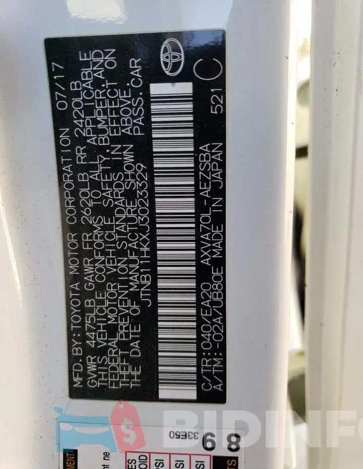 JTNB11HKXJ3023329 Photo# 13