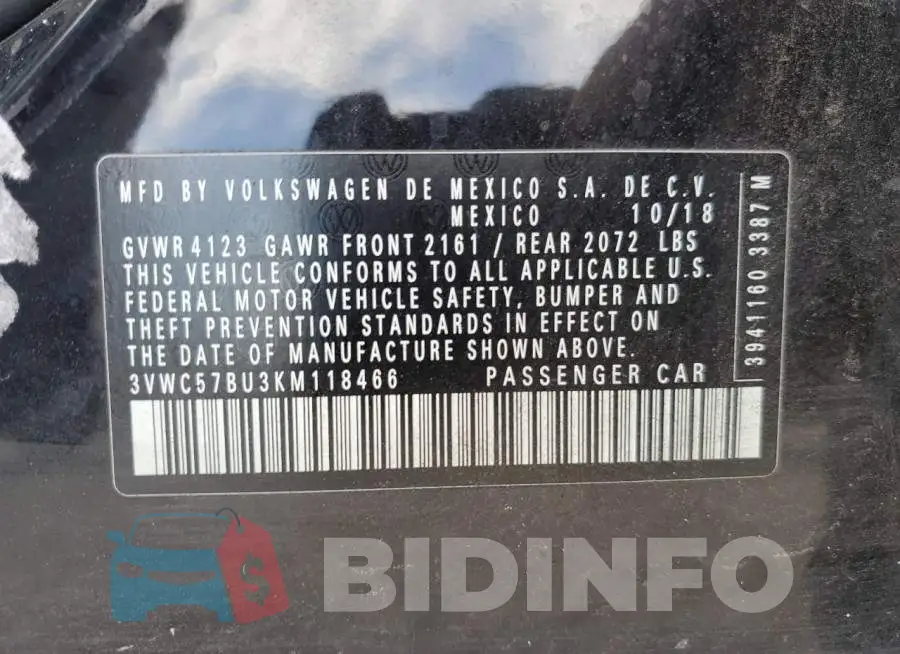 3VWC57BU3KM118466 Photo# 13