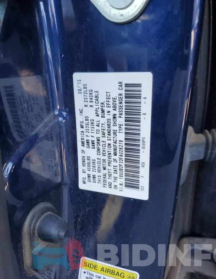 19UUB2F33FA026279 Photo# 12