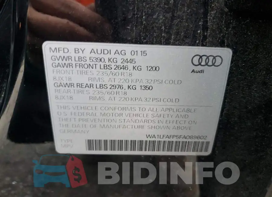 WA1LFAFP5FA089602 Photo# 13