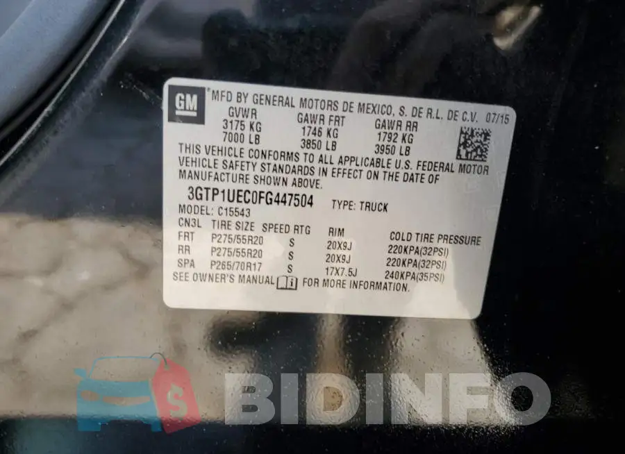 3GTP1UEC0FG447504 Photo# 12