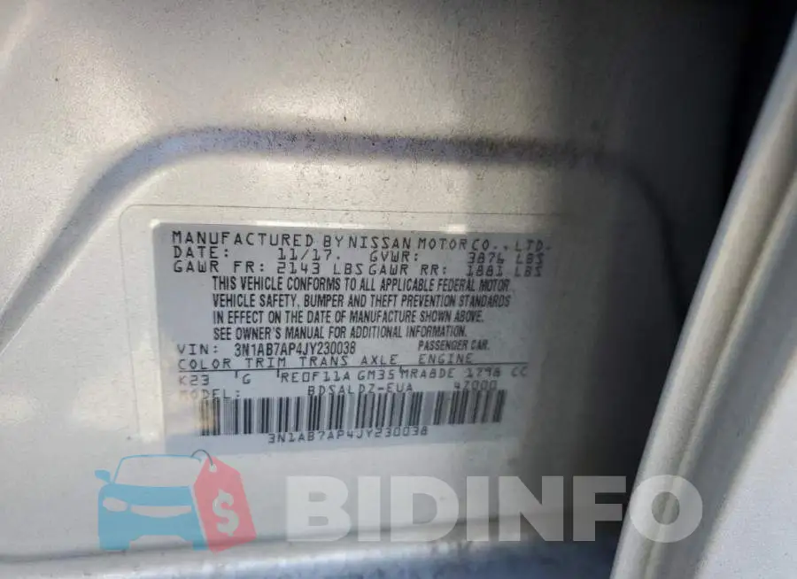 3N1AB7AP4JY230038 Photo# 12