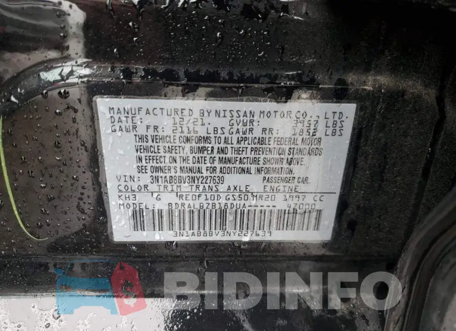 3N1AB8BV3NY227639 Photo# 12