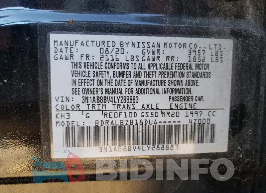 3N1AB8BV4LY288883 Photo# 12