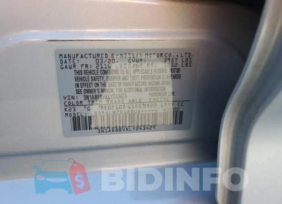 3N1AB8BVXLY243429 Photo# 12