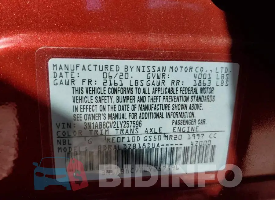 3N1AB8CV2LY257596 Photo# 12