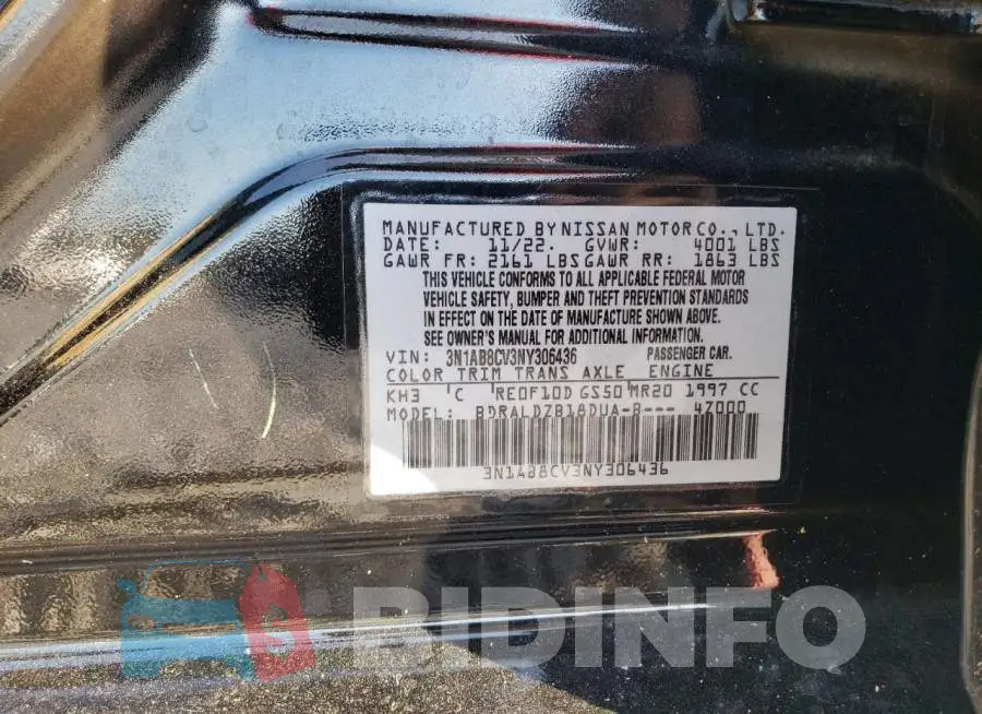 3N1AB8CV3NY306436 Photo# 12