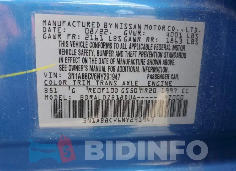 3N1AB8CV6NY291947 Photo# 12