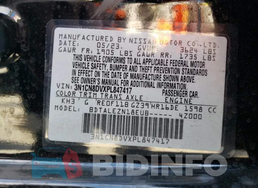 3N1CN8DVXPL847417 Photo# 12