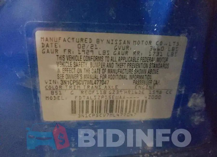 3N1CP5CV7ML477047 Photo# 12